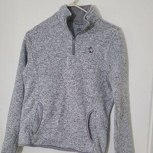 Teddy The Dog Gray Quarter Zip Women's Medium